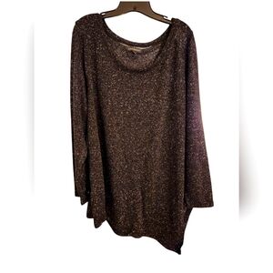 Sparkly Black Asymmetrical Top